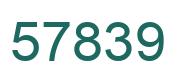 Number 57839 green image