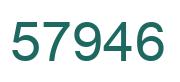 Number 57946 green image