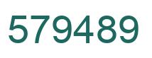 Number 579489 green image