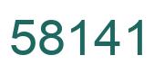 Number 58141 green image