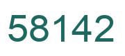 Number 58142 green image