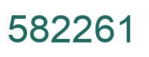 Number 582261 green image