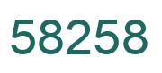 Number 58258 green image