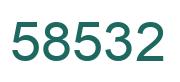 Number 58532 green image
