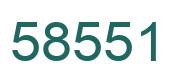 Number 58551 green image