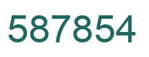 Number 587854 green image