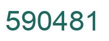 Number 590481 green image