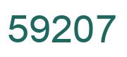 Number 59207 green image