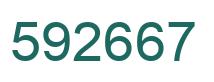Number 592667 green image