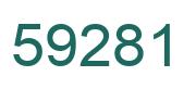 Number 59281 green image