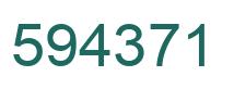 Number 594371 green image