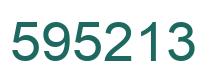 Number 595213 green image