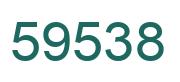Number 59538 green image