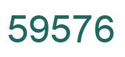 Number 59576 green image