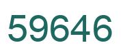 Number 59646 green image