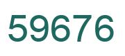 Number 59676 green image