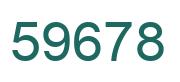 Number 59678 green image