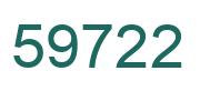 Number 59722 green image