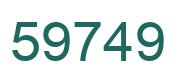 Number 59749 green image