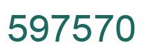 Number 597570 green image