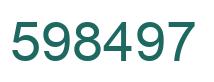 Number 598497 green image
