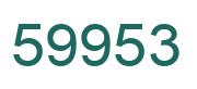 Number 59953 green image