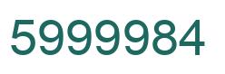 Number 5999984 green image