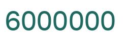 Número 6000000 imagen verde
