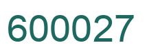Number 600027 green image
