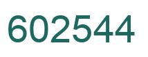 Number 602544 green image