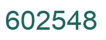 Number 602548 green image