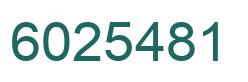 Number 6025481 green image