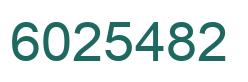 Number 6025482 green image