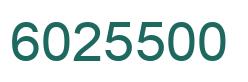 Number 6025500 green image