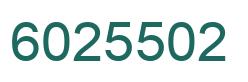 Number 6025502 green image