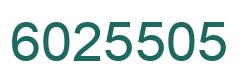Number 6025505 green image