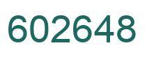 Number 602648 green image