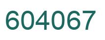Number 604067 green image