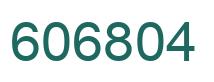 Number 606804 green image