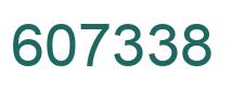 Number 607338 green image