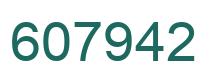 Number 607942 green image
