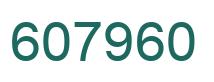Number 607960 green image