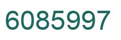 Number 6085997 green image