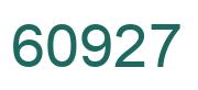 Number 60927 green image