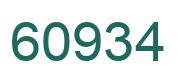 Number 60934 green image