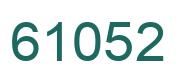 Number 61052 green image