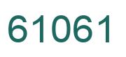 Number 61061 green image