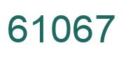 Number 61067 green image
