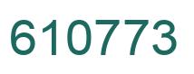 Number 610773 green image