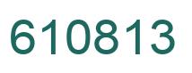 Number 610813 green image